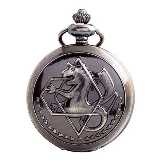 Fullmetal Alchemist Pocket Watch with Chain Box for Cosplay Accessories Anime Merch