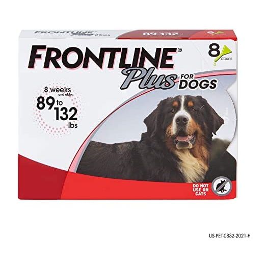 FRONTLINE Plus Flea and Tick Treatment for X-Large Dogs Up to 89 to 132 lbs.