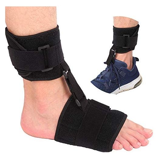 Furlove Soft AFO Drop Foot Brace for Unisex Adult Improve Walking Gait, Foot Orthosis Ankle Brace Support, Pain Relieve for Achilles Tendon, Comfort fit for Right, Left