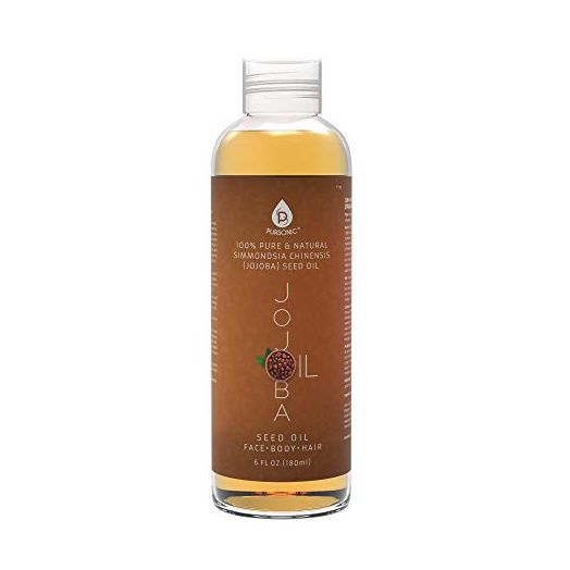 Pursonic Pursonic 100% Cold Pressed Pure Golden Jojoba Oil for Dry Skin or Damaged Hair, Natural & Unrefined - Moisturizes & Revitalizes Skin, 6 Ounce, 1 count, JJO6