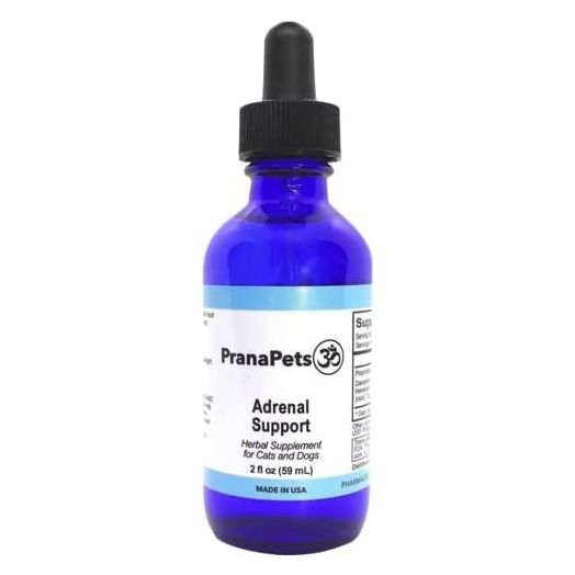 Prana Pets Adrenal Support Naturally Relieves Symptoms of Cushings Disease in Dogs | Licorice Free Herbal Formula Safely Promotes Healthy Adrenal Function and Overall wellbeing