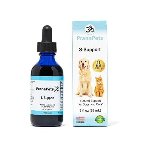 S Support by Prana Pets Naturally Relieves Seizures in Dogs and Cats | Herbal Formula Safely Aids in Reducing Anxiety, Seizures, and Helps Support Brain and Nervous System Function
