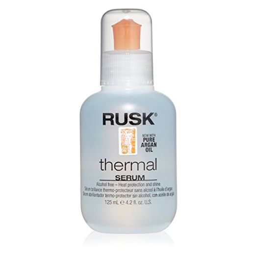 RUSK Designer Collection Thermal Serum with Argan Oil, 4.2 Oz, Alcohol-Free, Heat Protection and Shine, Frizz Eliminator