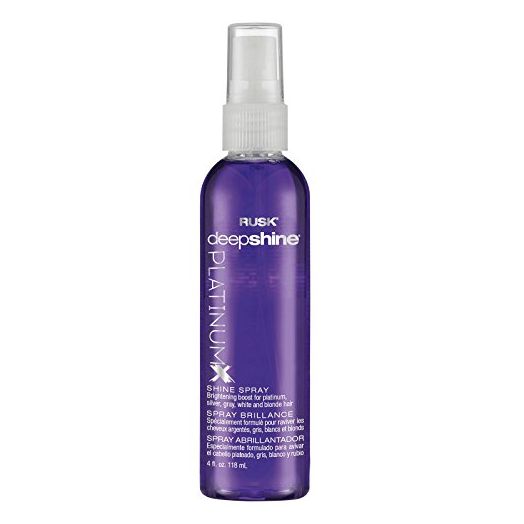 RUSK Deepshine PlatinumX Shine Spray, 4 Oz, Shine Spray Creates Luminous Shine and Pairs Well with Heat