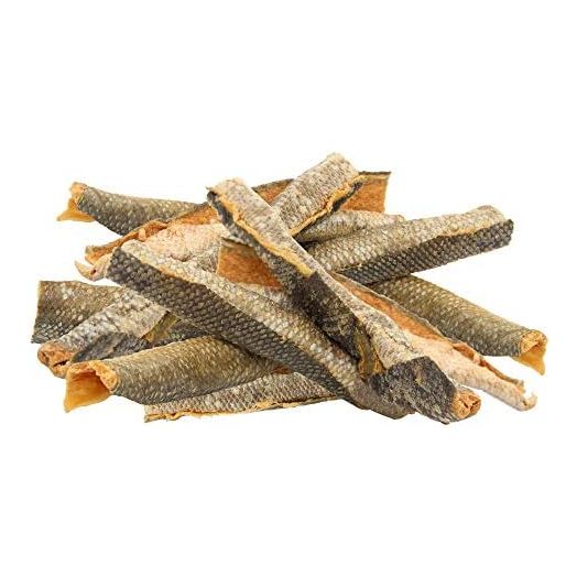 Wild Eats Salmon Skin Treats for Dogs (9 oz /12 ct) Dog Chews & Dog Snacks Single Ingredient Alaskan Sockeye Wild Salmon Freeze Dried Salmon, Wild Caught & Sustainably Sourced No-Hide Dog Chews