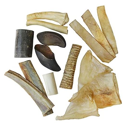 Water Buffalo Prime Dog Bone Assortment Dog Chews, All Natural Dog Bones & Dog Treats 15 Pack (Long Lasting Dog Chews, Dog Training Treats Grain Free Dog Chews Bones, Dog Snacks & Dog Treat