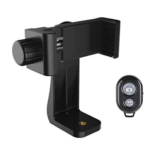 AFAITH Cell Phone Tripod Mount with Remote, Phone Holder Adapter Selfie Monopod with Adjustable Clamp for iPhone 13/13 Pro Max/12/12 Pro Max/11 Pro Max/11/Xs Max/X/8/8P/7/7P,Samsung