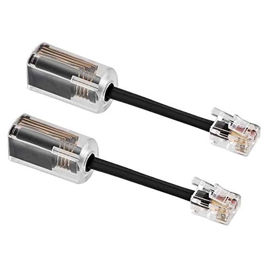 Telephone Cord Detangler, Uvital Anti-Tangle Telephone Handset Cable 360 Degree Rotating Landline Swivel Cord Untangler Black (2 Pack)