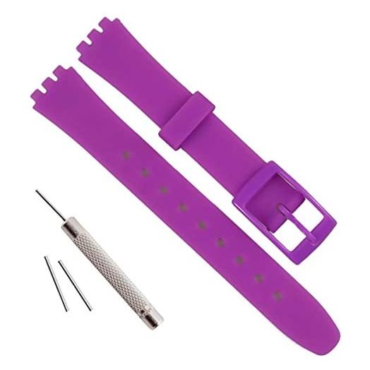 OliBoPo Replacement 12mm Waterproof Silicone Rubber Watch Strap Watch Band for Swatch