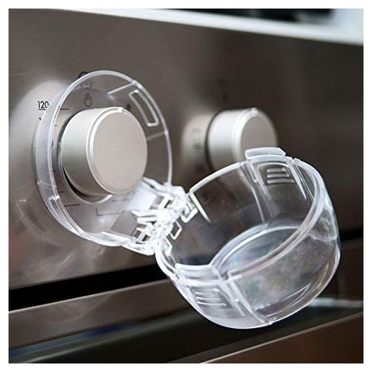 Heart of Tafiti Stove Knob Covers for Child Safety, Gas Stove Knob Covers Large,Transparent Design, 5 Pack, Kitchen Safety Guards for Kids, Baby, Toddler, Clear Oven and Gas Knob Cover