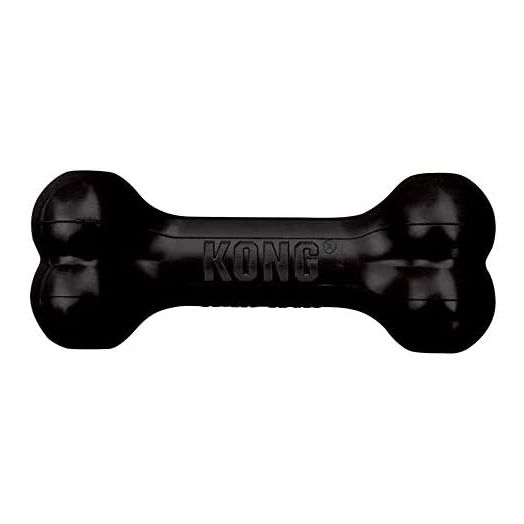 KONG - Extreme Goodie Bone - KONG's Most Durable Natural Rubber Dog Bone for Power Chewers - Black - For Medium Dogs