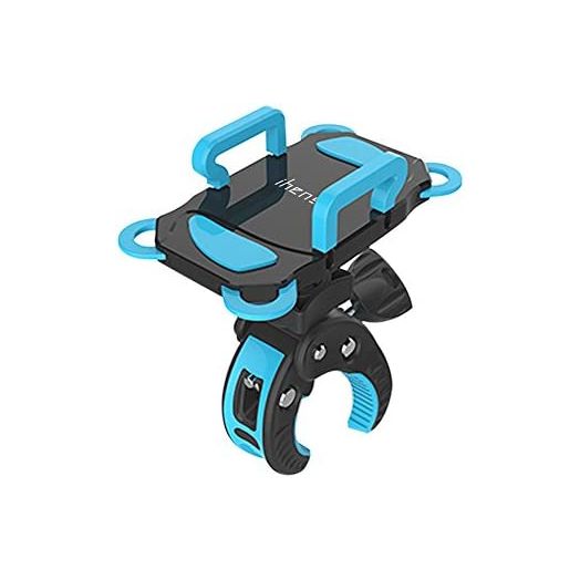 ihens5 Bike Mount, Bike Phone Mount Motorcycle Baby Carriage Bicycle Cell Phone Holder Cradle with Rubber Strap 360 Degree Rotate for iPhone X,8,7 6s Plus 5s 5SE,Galaxy (Blue)