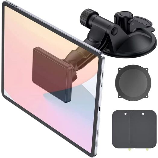Magnetic Phone Tablet Holder for Car,OHLPRO Dash Windshield Dashboard Mount 360 Degree Rotating Super Strong Magnet TPU Suction Viscosity for iPhone iPad Size 4"- 10" Tablet Mount