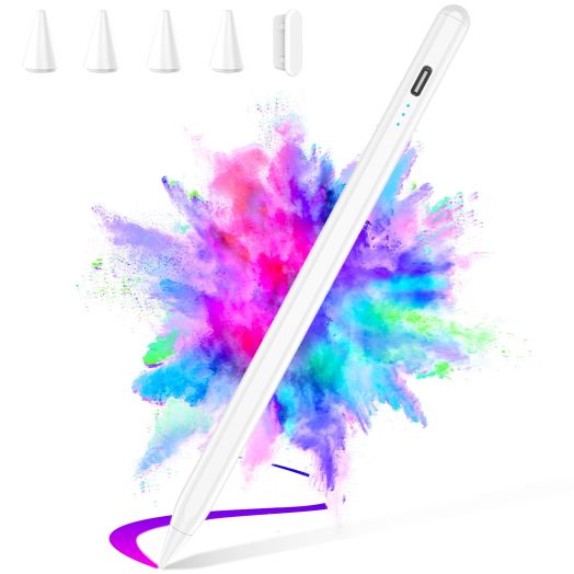 Stylus Pen for iPad with Palm Rejection, Pencil for iPad 10th/9th/8th/7th/6th Gen, (2018-2023) iPad Pro 11/12.9, iPad Air 5th/4th/3rd Gen,iPad Mini 6/5 with 4ps Nibs