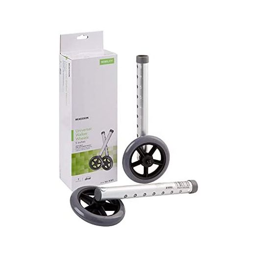 McKesson Universal Walker Wheels, Adjustable, 5 in Caster Wheels, 1 Count