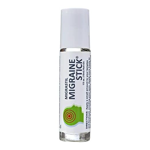 Migrastil Migraine Stick ® Headache Relief Rollon - Fast Cooling Relief for Migraine & Tension Headaches. Aromatherapy with Peppermint & Other Essential Oils. Metal Roller. Made in USA by Basic Vigor