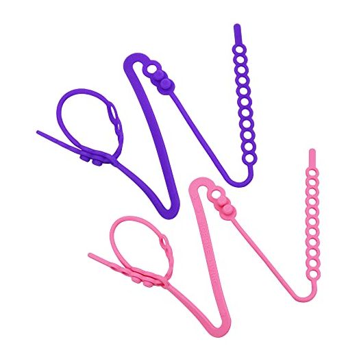 Morlike Living Silicone Baby Sippy Cup Holder, Kids Bottle Strap Tether Leash, Toddler Extra Long Toy Pacifier Safety Clips Harness Straps for Stroller, Hanging Baskets, Cribs (Purple & Pink, 2 Pack)