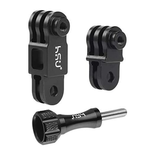 HSU Aluminum Alloy Metal Adjust Arm Straight Joints Mount, Same Direction Straight Joints Mount for Go Pro Hero 10/9/8/7/6/5 Black,Session 5/4,Hero 3+,DJI Osmo Action Action Camera and More(Black)