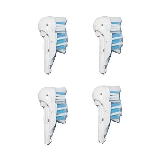 Sensitive Replacement Electric Replacement Toothbrush Heads (4 Count), Dual Clean Rotating Sets for Braun Oral B Cross Action Power