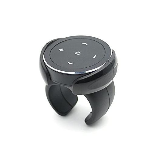 Wireless Bluetooth Media Button Remote Selfie Control Car Motorcycle Steering Wheel Music for iPhone or Android with Mount