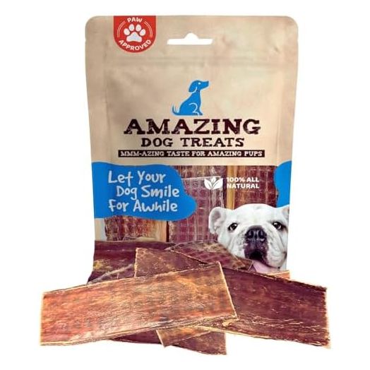 Amazing Dog Treats - Beef Esophagus Jerky for Dogs (6 Inch - 25 Pc/Pack) - Beef Gullet Dog Chews - Beef Esophagus Dog Treats