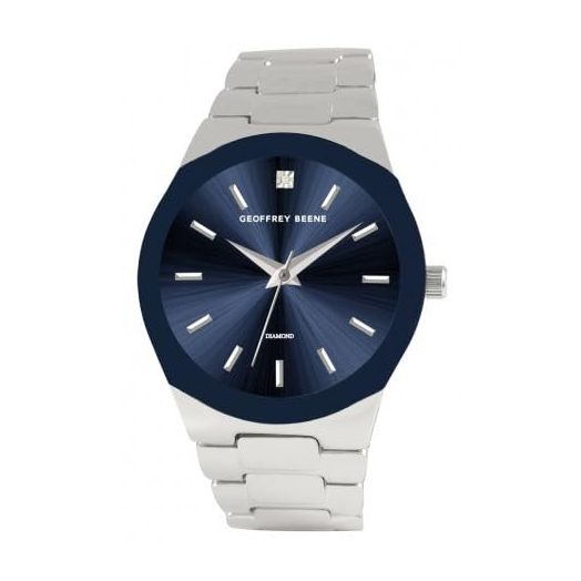 Geoffrey Beene Mens Watch - Stainless Steel Quartz Movement Analog Watch for Men, Gift for Men, Formal or Business Casual Minimalist Wrist Watches 42mm