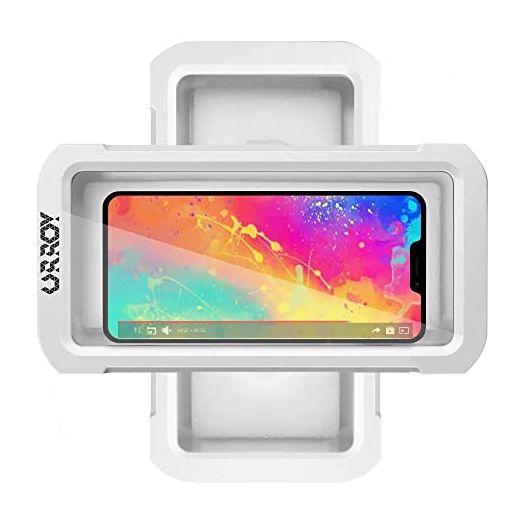 URROY Shower Phone Holder Waterproof, 360° Rotation Shower Phone Case, Anti-Fog High Sensitivity Universal Cover Mount Stand for Bathroom Wall Mirror Bathtub Kitchen, Gift for Men Women