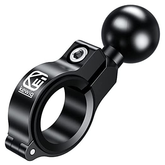 BRCOVAN Aluminum Alloy 1'' Ball Handlebar Mount Base for Rails 0.5'' to 1.26'' in Diameter, Compatible with RAM Mounts 1 Inch Ball Socket Arm & Motorcycle Bike Phone Mount Holder