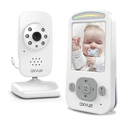 Video Baby Monitor, Slim Handheld, Non-Slip Design, 2.4" Vertical Screen Monitor & Digital Camera, Range up to 1000ft, 12 Hour Battery Life, 2-Way Talk, Night Vision, Temperature Monitor, No WiFi.