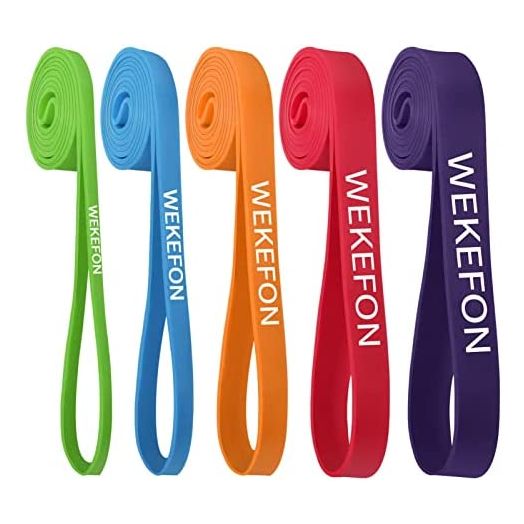 WEKEFON Pull Up Assistance Bands 5-170lbs Thick Heavy Duty Resistance Bands Set for Men & Women, Exercise Bands Stretch Workout Band for Body Training, Crossfit Mobility Fitness Assist Bands Set of 5