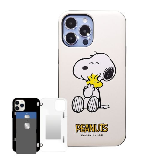 iPhone 13 Pro Max Mirror Wallet Case Kubrick Peanuts Snoopy iPhone 13 Case Shockproof (Snoopy), 6.7''