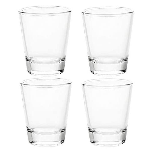 1.5 oz Shot Glasses Sets with Heavy Base, Clear Shot Glass (4 Pack)