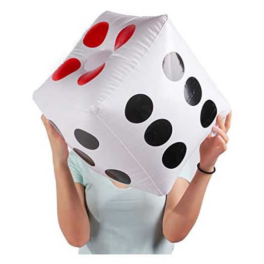 Warmtree 13" Jumbo Inflatable Dice, Pack of 2