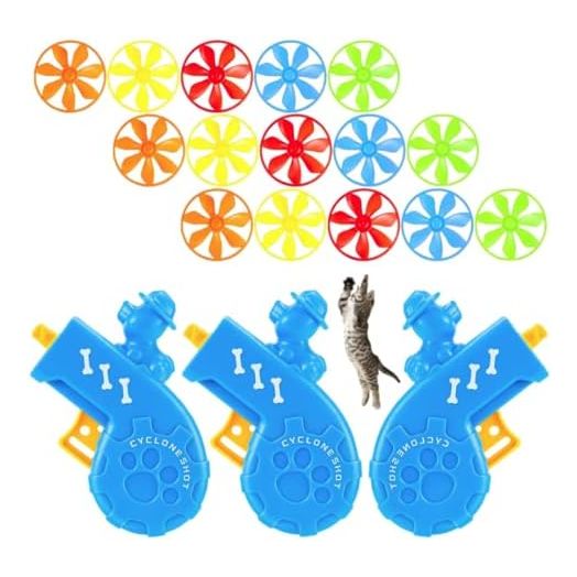 HDDA Fetch Toy for Cats, Cat Toys Kitten Toys, Cat Interactive Toys, Pet Training Exercise Chaser Tool, Kitten Fun Toys - Perfect for Chasing, Swatting, Batting (Blue3PC)