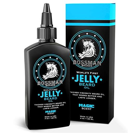 Bossman Beard Oil Jelly (4oz), Beard Growth Softener, Moisturizer Lotion Gel with Natural Ingredients