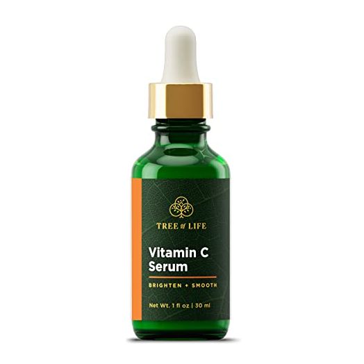 Tree of Life Vitamin C Brightening Facial Serum with Moisturizing Vitamin E for Glowing Radiant Skin; Smoothing Boost Serum for Face, Clean Dermatologist-Tested Skin care, 1 Fl Oz