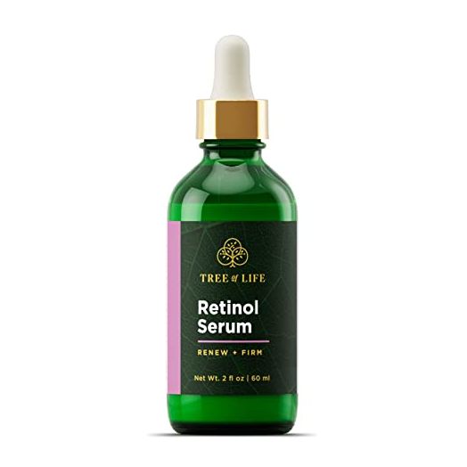 Tree of Life Firming Retinol Serum with Hydrating Hyaluronic Acid for Wrinkles and Dark Spots; Renew and Reset Nighttime Facial Serum, Clean Dermatologist-Tested Skin care, Bonus Size 2 Fl Oz