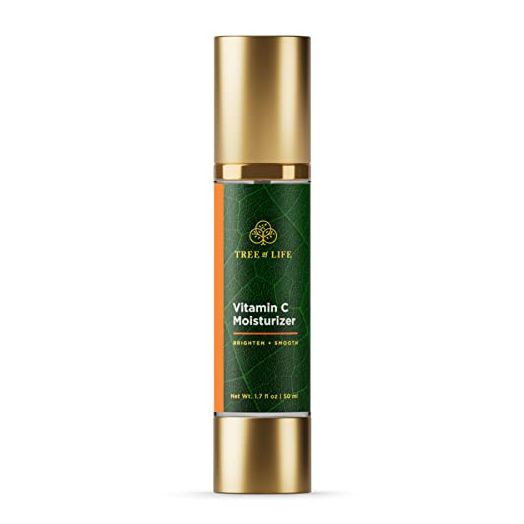 Tree of Life Vitamin C Brightening Facial Moisturizer Cream + Renewing Vitamin E + Aloe Vera Boost, Clean Dermatologist-Tested Skin care,1.7 Fl Oz