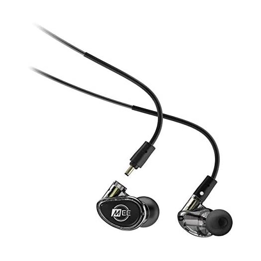 MEE Professional MX1 PRO Advanced Dynamic Driver Musician's in Ear Monitor Headphones with Balanced Sound; Noise Isolating Earbuds Earphones w/Memory Wire, Optional Customization & Detachable Cables