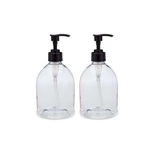 Earth's Essentials 16 Ounce Refillable Designer Pump Bottles (2 Pack)