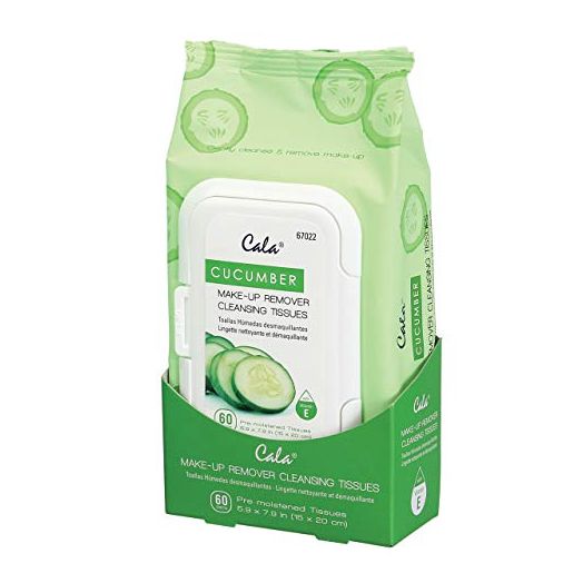 Cala Cucumber make-up remover cleansing tissues 60 count, 60 Count