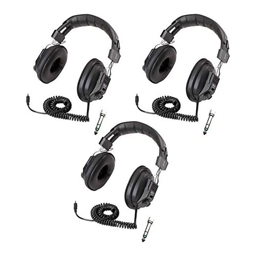 Califone 3068AV Switchable Stereo/Mono Headphones 3-Pack Bundle