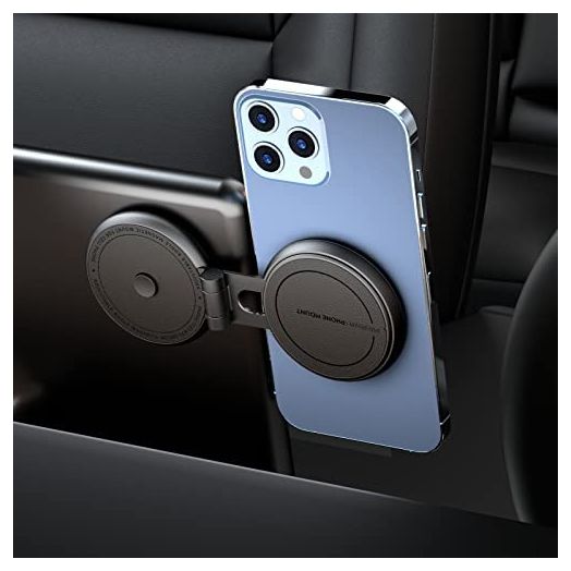 Car Phone Holder Mount for Tesla Model 3/X/Y/S, Marnana Invisible Magnetic Phone Mount for car, Foldaway Car Mount Phone Holder for MagSafe Design Compatible with iPhone Samsung Cell Phones - Black