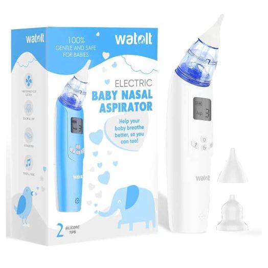 Watolt Baby Nasal Aspirator - Electric Nose Suction for Baby - Automatic Booger Sucker for Infants - Battery Powered Snot Mucus Remover for Kids Toddlers