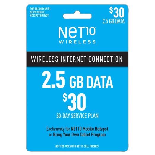 NET10 Wireless $30 Mobile Hotspot 30-Day Plan Direct Top Up