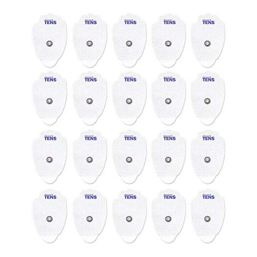 TENS Electrodes, Premium Quality Large Replacement Pads for TENS Units, Snap TENS Unit Electrodes, Discount TENS Brand (10 Pair (20 Electrodes))
