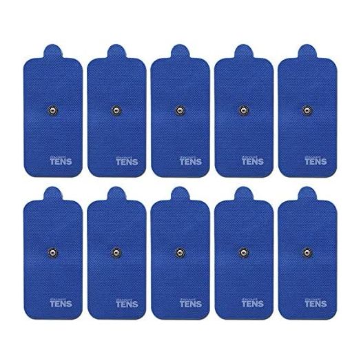 HiDow Compatible Replacement TENS Electrodes, Premium Quality Electrode Pads for Hi-Dow TENS Units, 5 Pair of Snap TENS Unit Electrodes (10 TENS Unit Pads), 2 inch X 4 inch, Discount TENS Brand