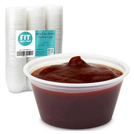[250 Pack] 2 oz BPA Free Plastic Portion Cup - Disposable Jello Shots Sauce Condiment Souffle Dressing Mini Containers, Cups No Lids