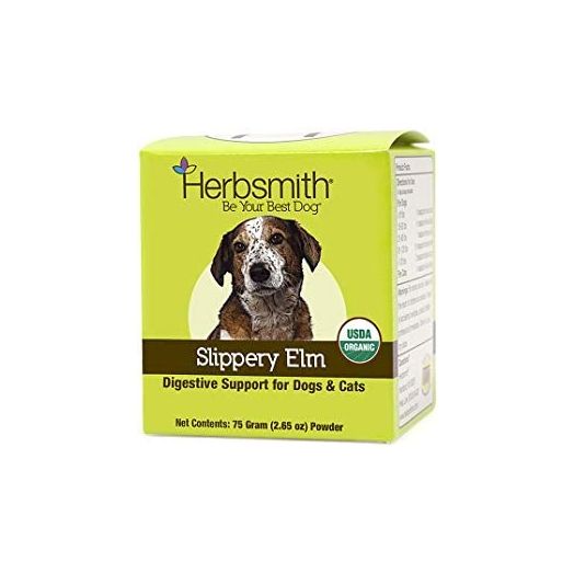 Herbsmith Organic Slippery Elm - Digestive Aid for Dogs and Cats - Constipation Relief for Dogs and Cats - Megaesophagus Dog Aid
