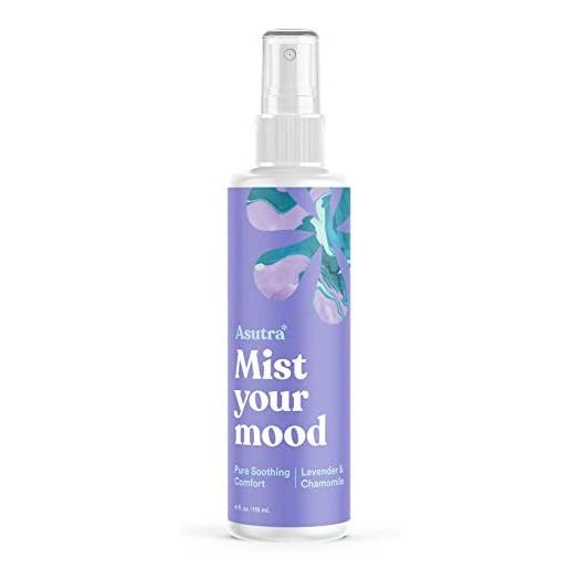 ASUTRA Lavender & Chamomile Essential Oil Blend, Aromatherapy Spray, 4 fl oz | for Face, Body, Rooms, & Linens | Helps Relax Mind & Body to Sleep | Pure Soothing Comfort